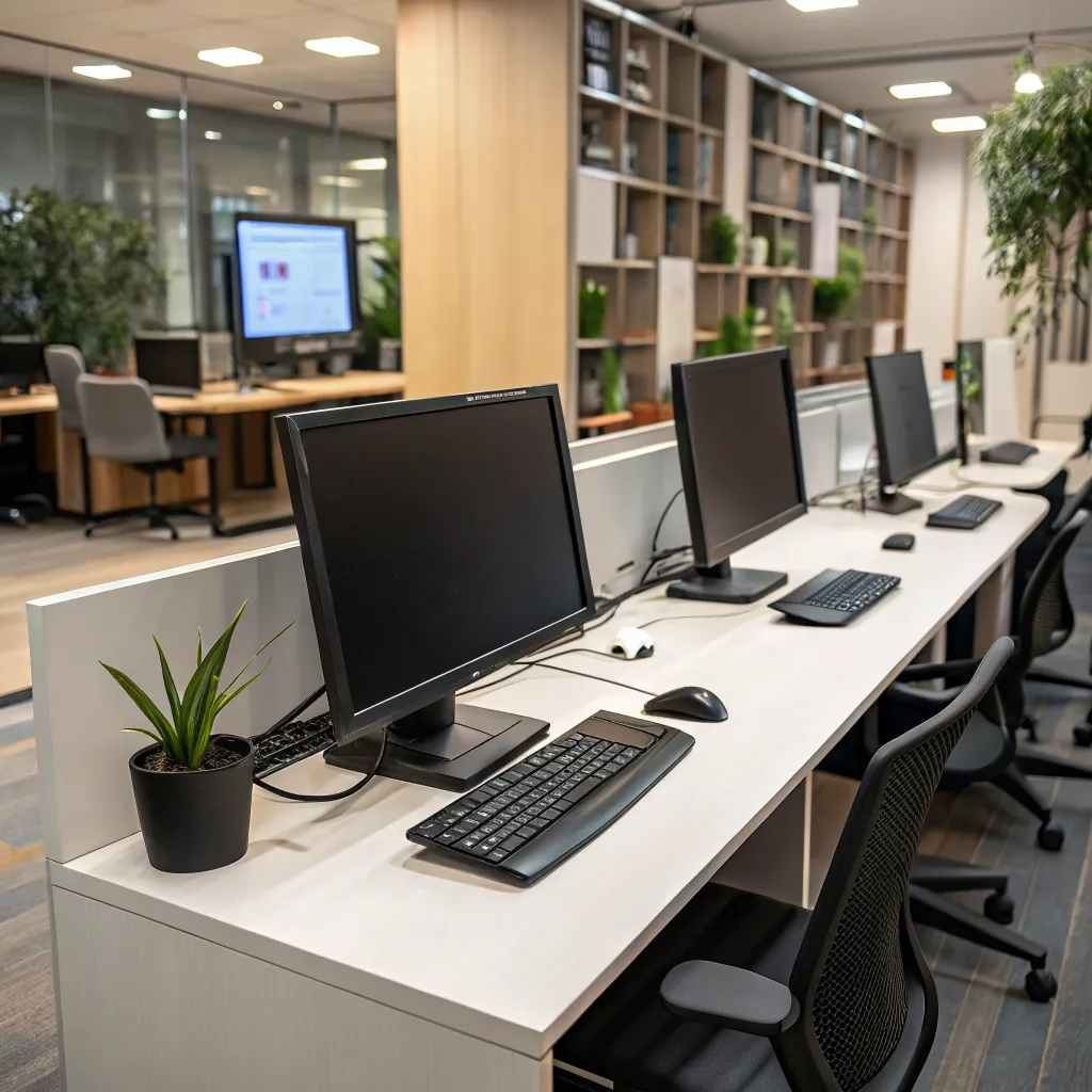 Modern ready PC stations workspace